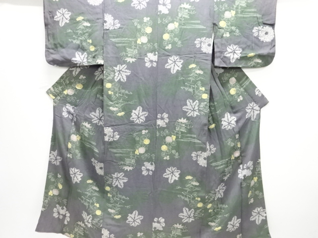 JAPANESE KIMONO / ANTIQUE KIMONO / FLORAL PLANTS